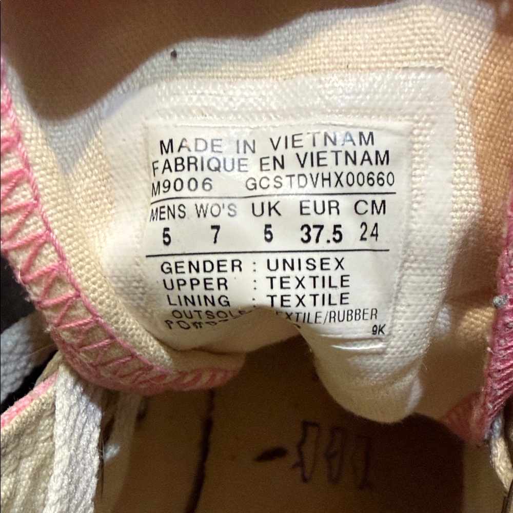 Converse Pink Canvas High-Tops - Picture 7 of 7